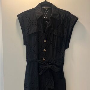 Zara Eyelet Romper Jumpsuit BRAND NEW size xs